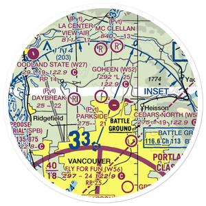 Goheen Airport (W52) VFR Sectional Sticker (20 mile)