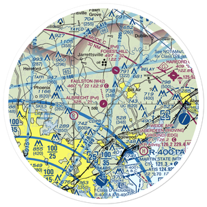 Fallston Airport (W42) VFR Sectional Sticker (30 mile)