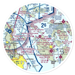 Roche Harbor Seaplane Base (W39) VFR Sectional Sticker (30 mile)