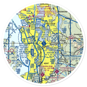 Will Rogers Wiley Post Memorial Seaplane Base (W36) VFR Sectional Sticker (30 mile)