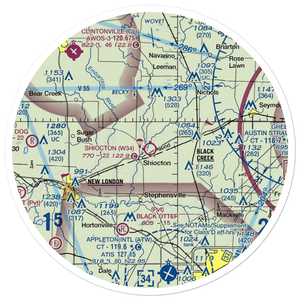 Shiocton Airport (W34) VFR Sectional Sticker (30 mile)