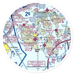 Friday Harbor Seaplane Base (W33) VFR Sectional Sticker (30 mile)