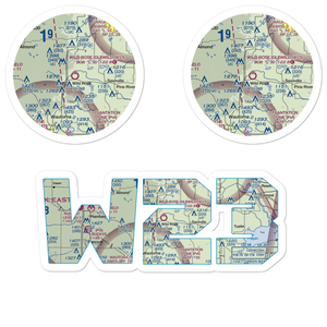 Wild Rose Idlewild Airport (W23) VFR Sectional Sticker Pack