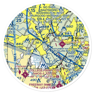 Suburban Airport (W18) VFR Sectional Sticker (20 mile)
