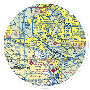 Suburban Airport (W18) VFR Sectional Sticker (30 mile)