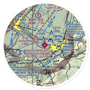Eagle's Nest Airport (W13) VFR Sectional Sticker (20 mile)