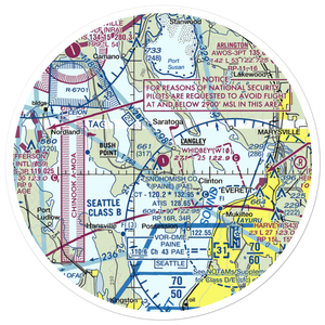 Whidbey Air Park (W10) VFR Sectional Sticker (30 mile)