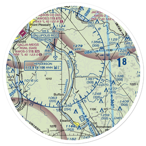 Leon Airport (W07) VFR Sectional Sticker (30 mile)