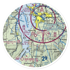 Shelburne Airport (VT8) VFR Sectional Sticker (30 mile)