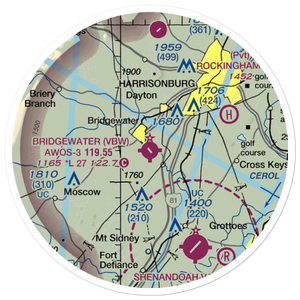 Bridgewater Air Park (VBW) VFR Sectional Sticker (20 mile)