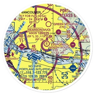 Evergreen Field (59S) VFR Sectional Sticker (20 mile)