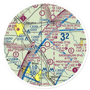 Heritage Creek Airstrip (58T) VFR Sectional Sticker (20 mile)