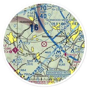 Norfolk airport (32M) VFR Sectional Sticker (20 mile)