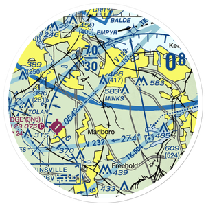 Marlboro Airport (2N8) VFR Sectional Sticker (20 mile)