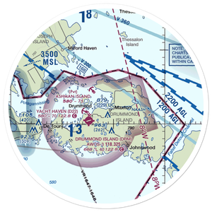 Lapoint Seaplane Base (MI4) VFR Sectional Sticker (30 mile)