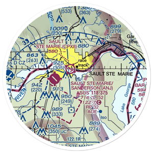 Sault Ste Marie International Seaplane Base (MI8) VFR Sectional Sticker (20 mile)
