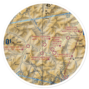 Marble Creek Airstrip (ID8) VFR Sectional Sticker (30 mile)