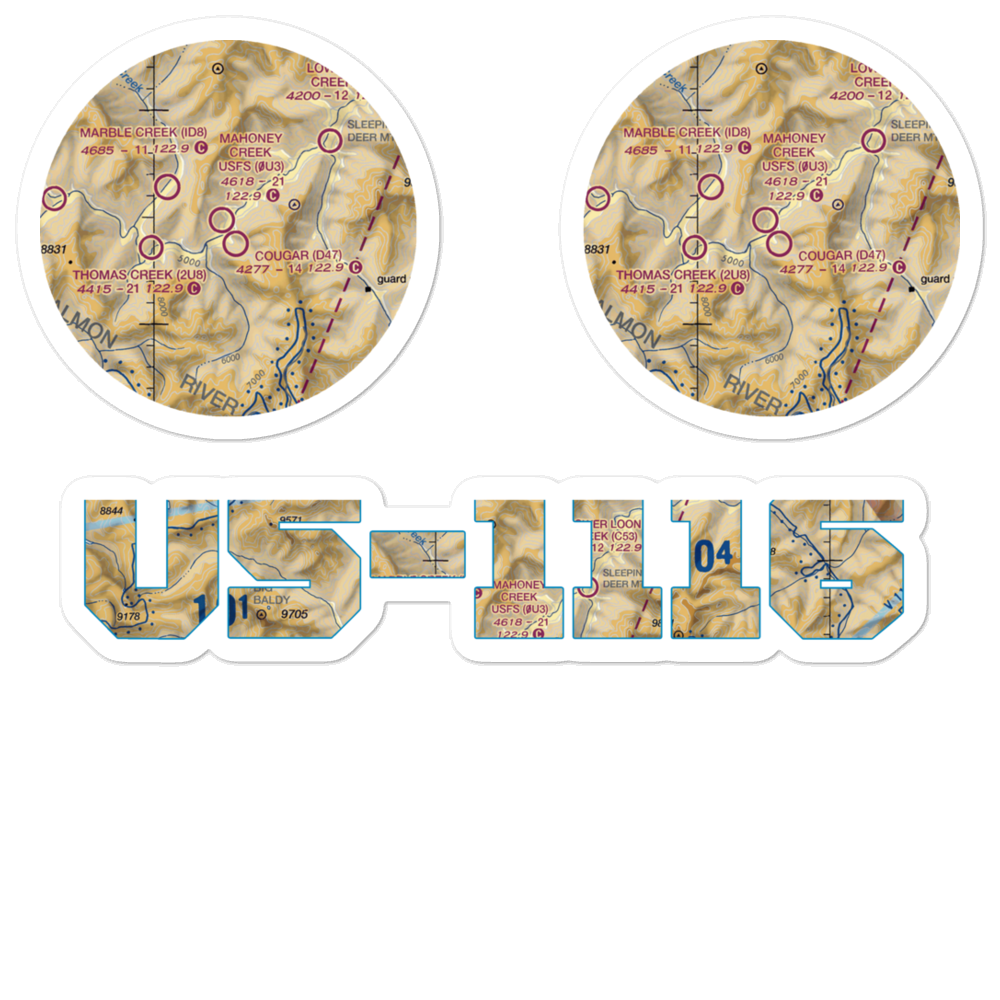 Cougar Ranch Airport (D47) VFR Sectional Sticker Pack 