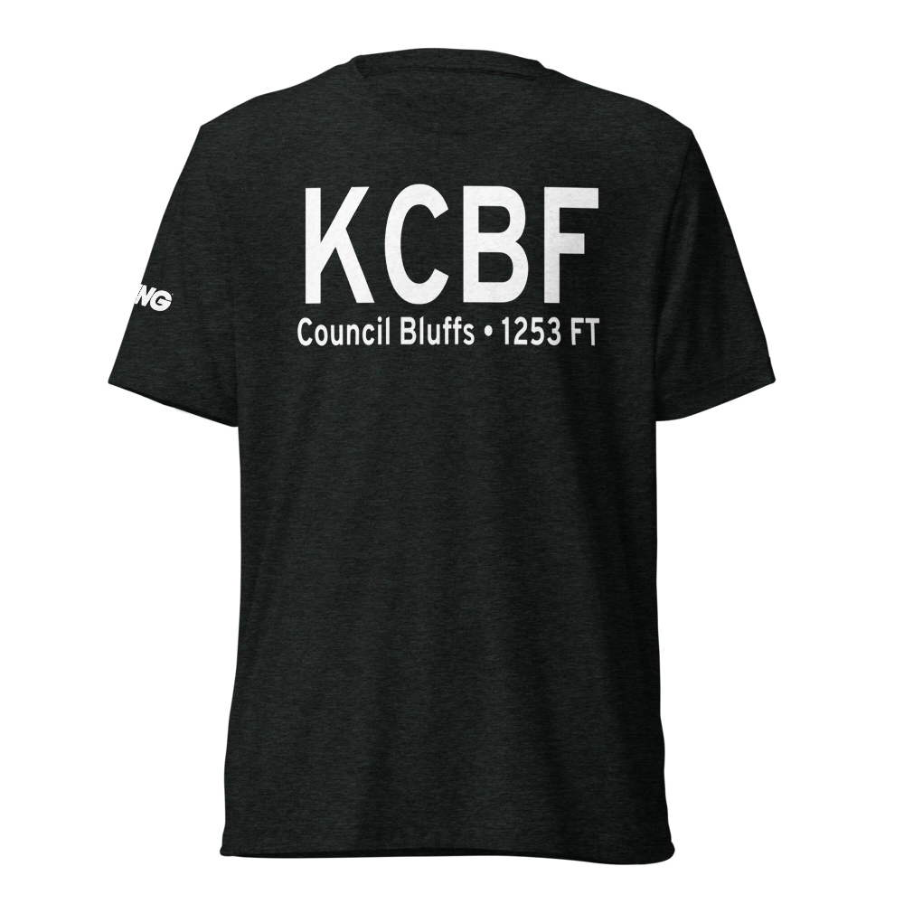 Council Bluffs Municipal Airport (KCBF) ICAO Tri-blend T-Shirt 
