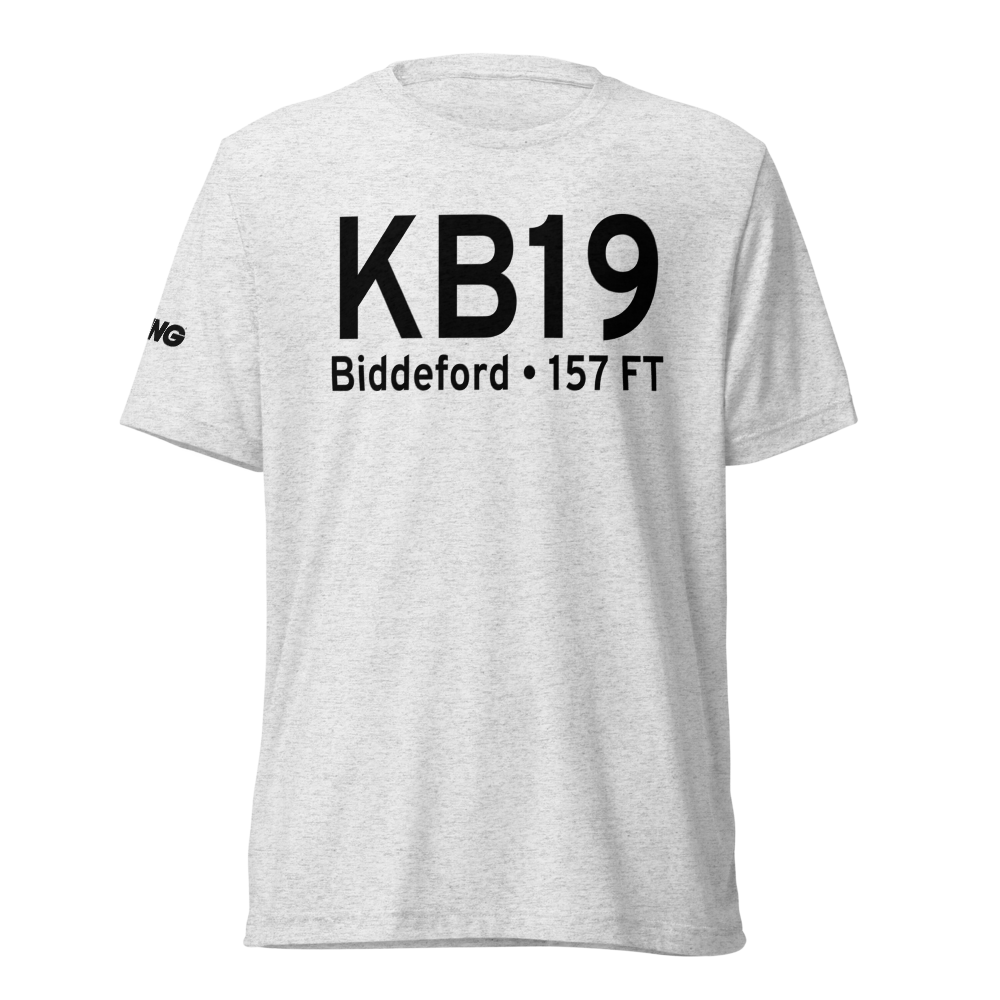 Biddeford Municipal Airport (KB19) ICAO Tri-blend T-Shirt 