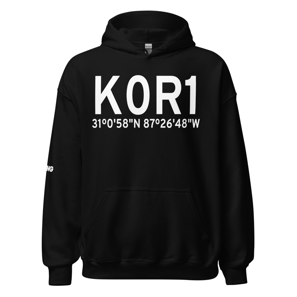 Atmore Municipal Airport (K0R1) ICAO Hoodie Sweatshirt 