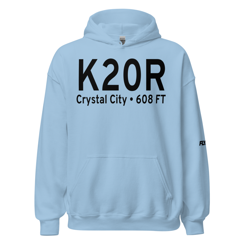 Crystal City Municipal Airport (K20R) ICAO Hoodie Sweatshirt 