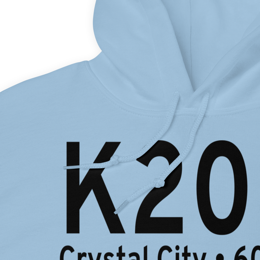 Crystal City Municipal Airport (K20R) ICAO Hoodie Sweatshirt 