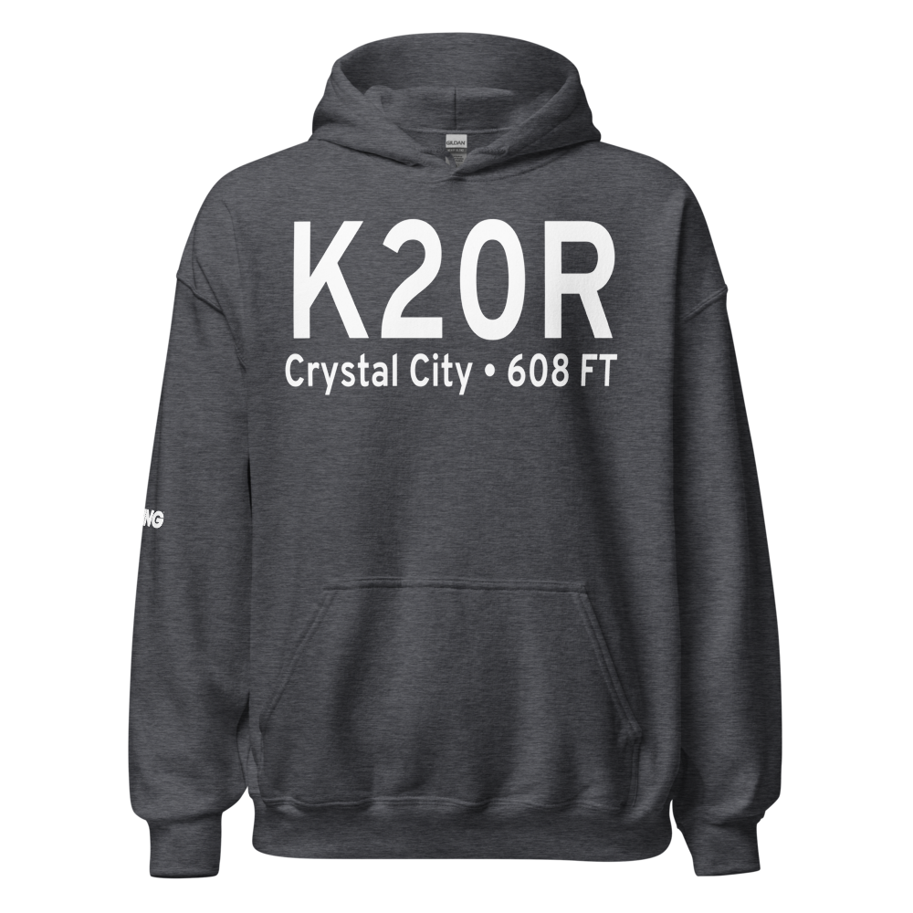 Crystal City Municipal Airport (K20R) ICAO Hoodie Sweatshirt 