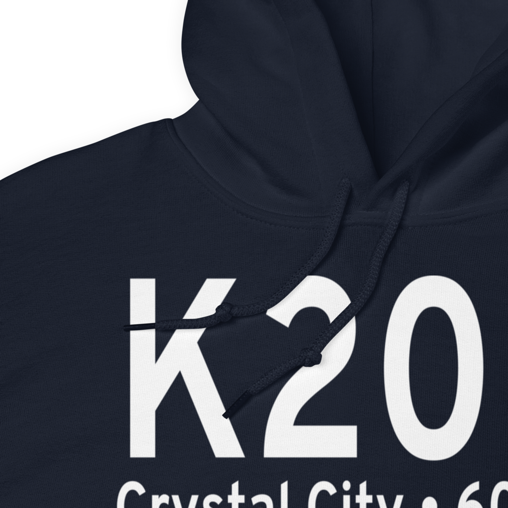 Crystal City Municipal Airport (K20R) ICAO Hoodie Sweatshirt 