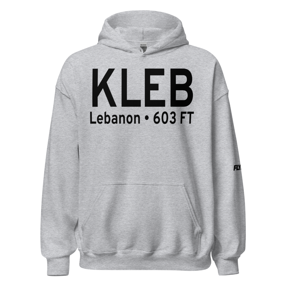 Lebanon Municipal Airport (KLEB) ICAO Hoodie Sweatshirt 