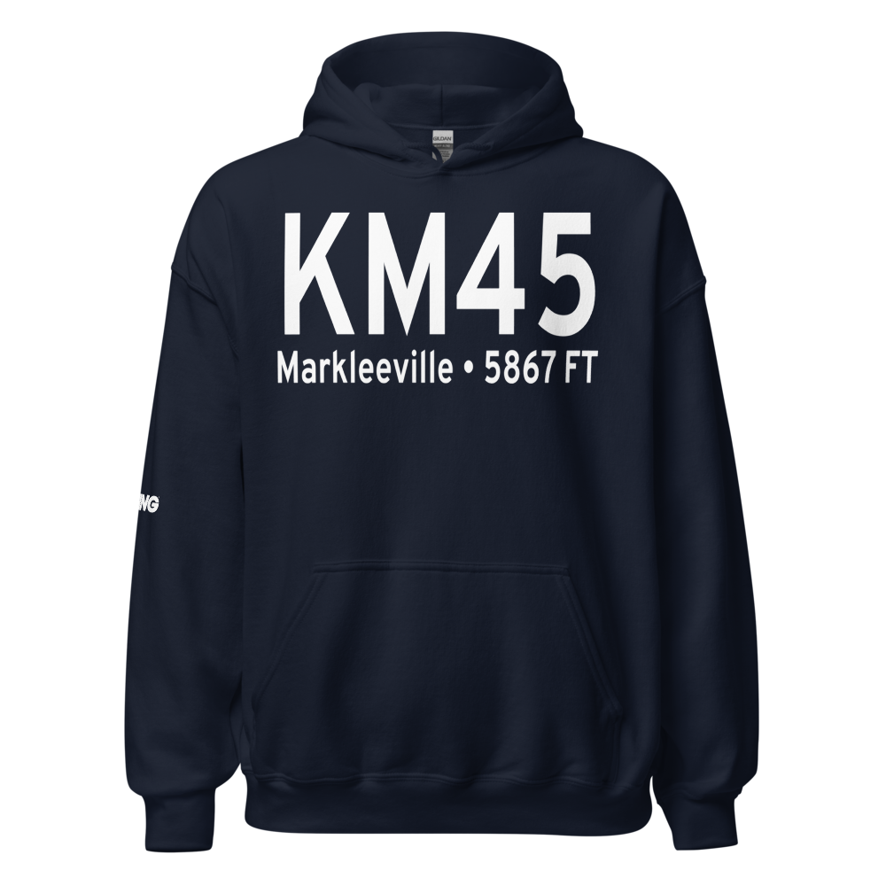 Alpine County Airport (KM45) ICAO Hoodie Sweatshirt 