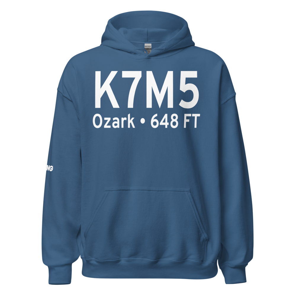 Ozark Franklin County Airport (K7M5) ICAO Hoodie Sweatshirt 