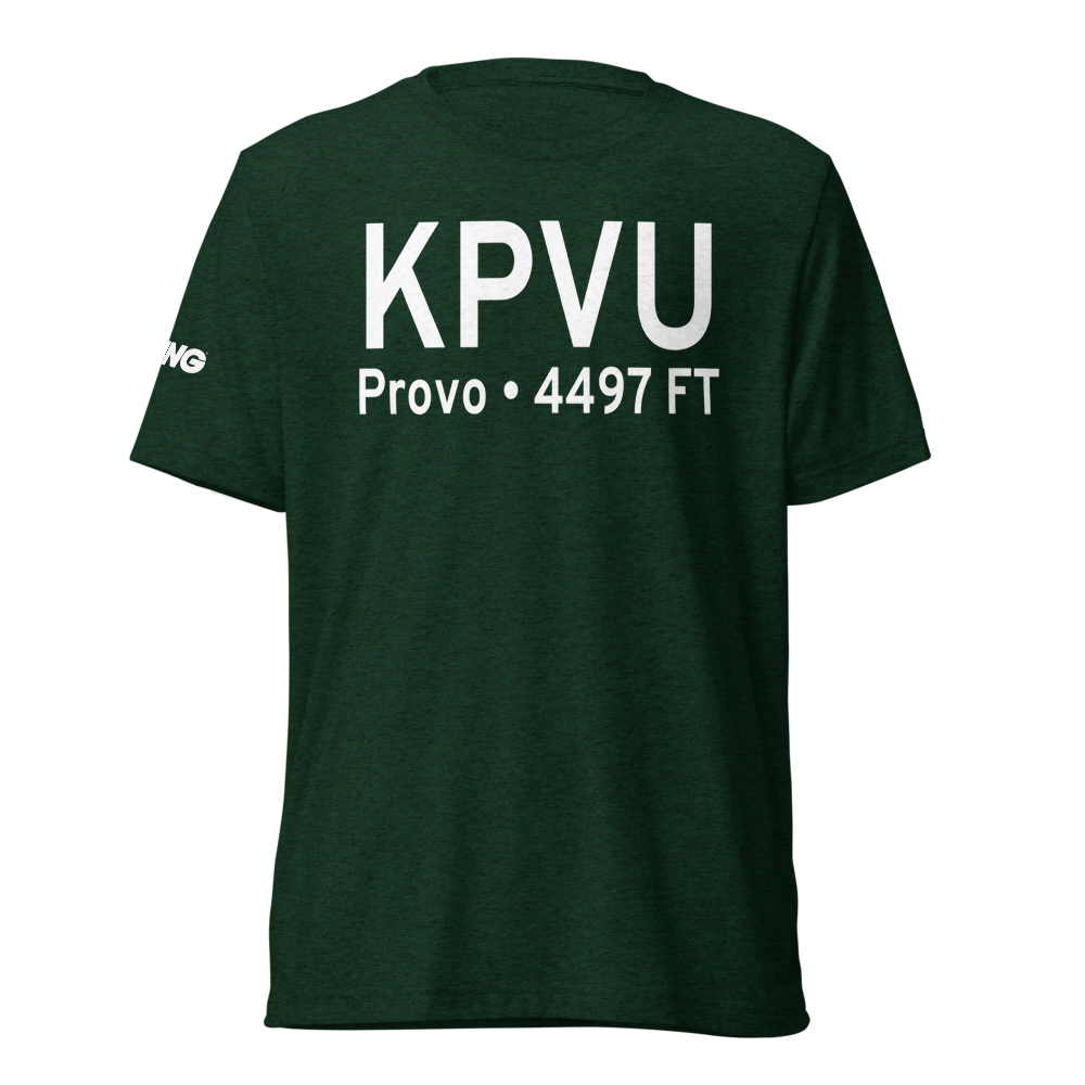 Provo Municipal Airport (KPVU) ICAO Tri-blend T-Shirt 