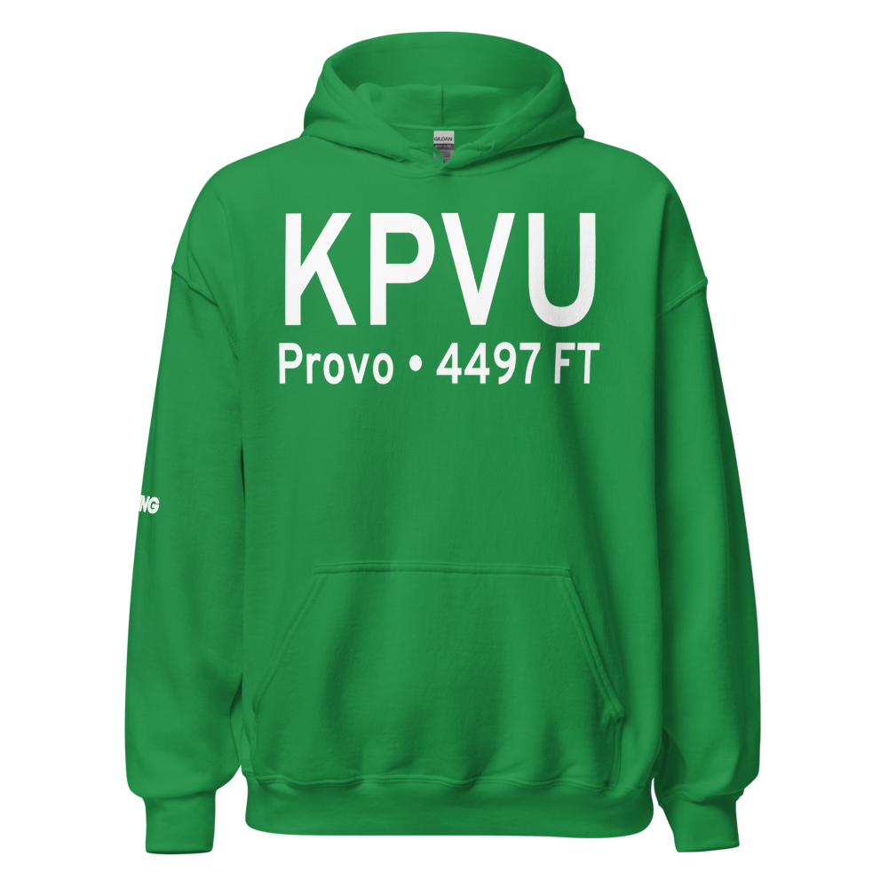 Provo Municipal Airport (KPVU) ICAO Hoodie Sweatshirt 