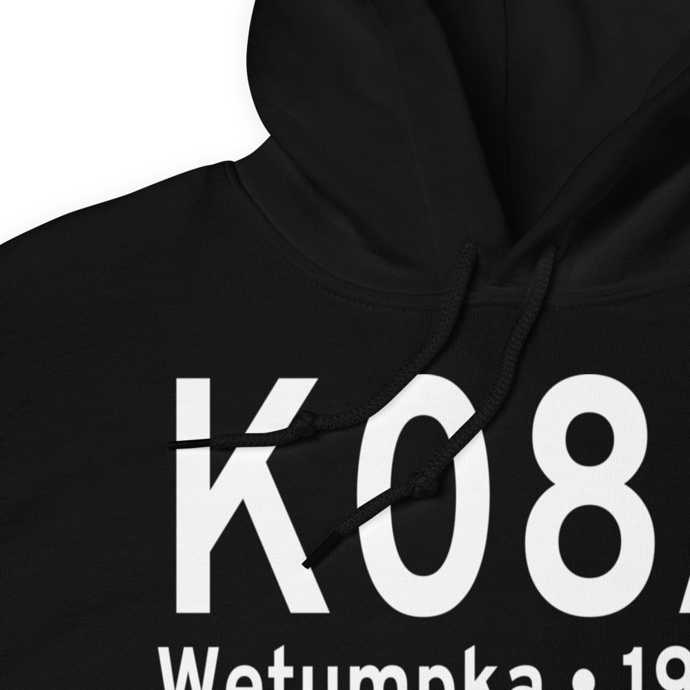 Wetumpka Municipal Airport (K08A) ICAO Hoodie Sweatshirt 