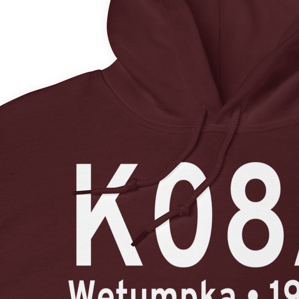 Wetumpka Municipal Airport (K08A) ICAO Hoodie Sweatshirt 