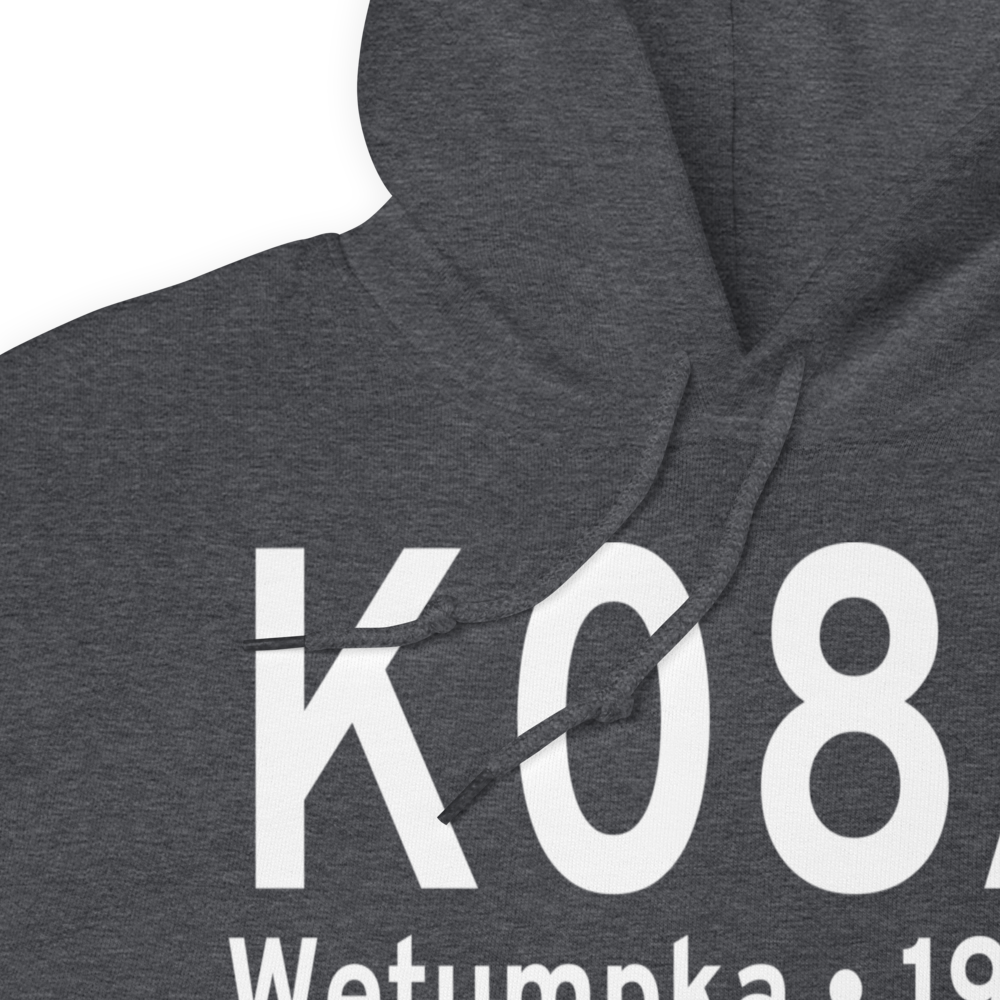 Wetumpka Municipal Airport (K08A) ICAO Hoodie Sweatshirt 