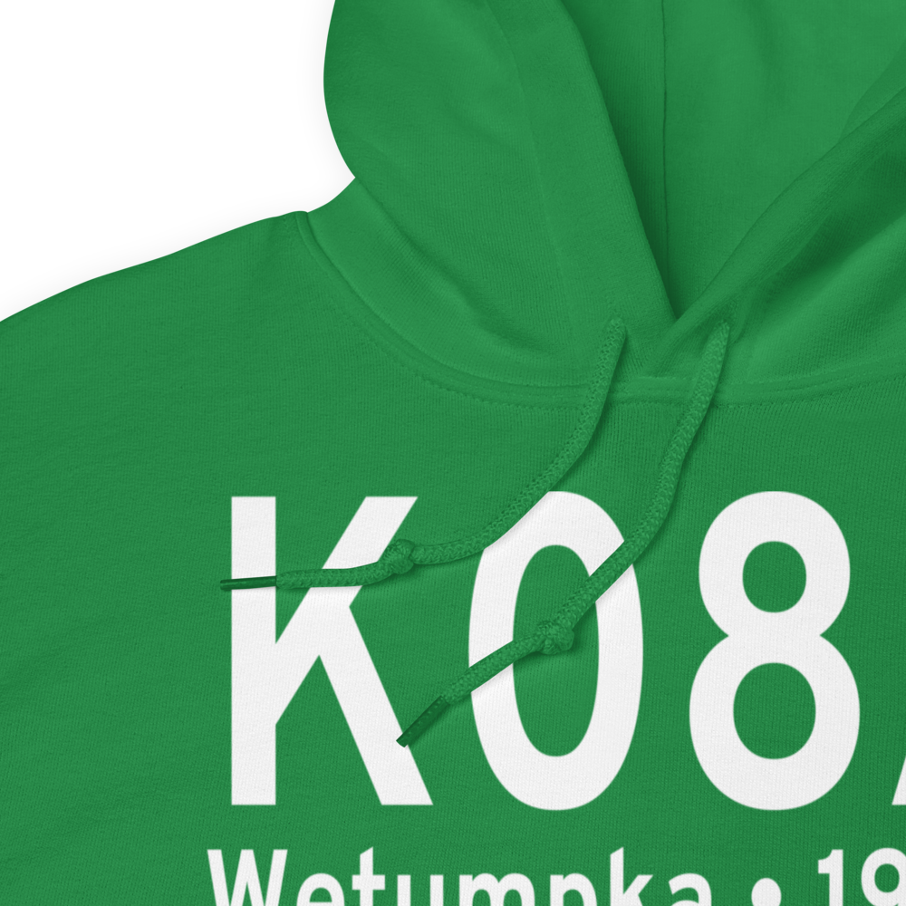 Wetumpka Municipal Airport (K08A) ICAO Hoodie Sweatshirt 