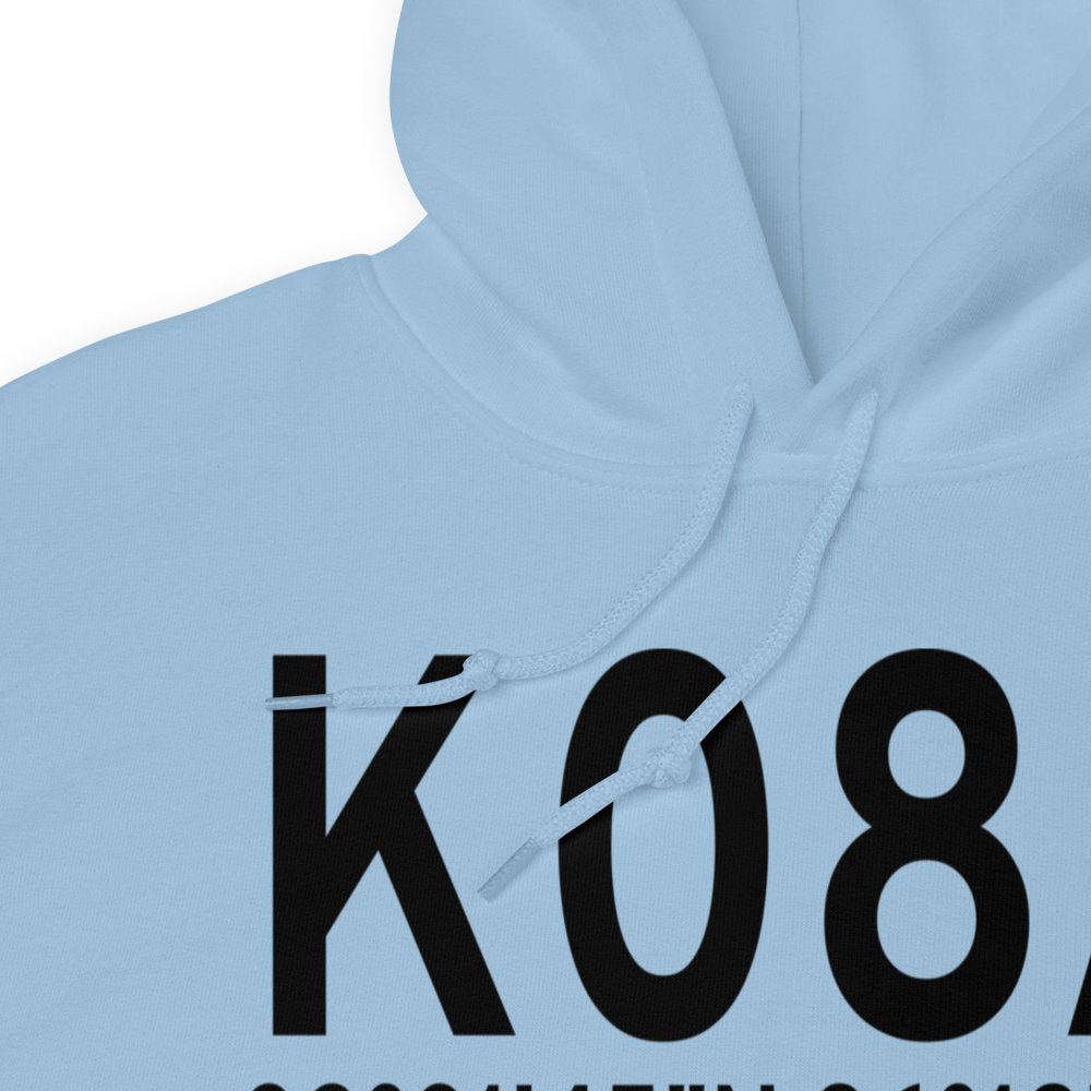 Wetumpka Municipal Airport (K08A) ICAO Hoodie Sweatshirt 