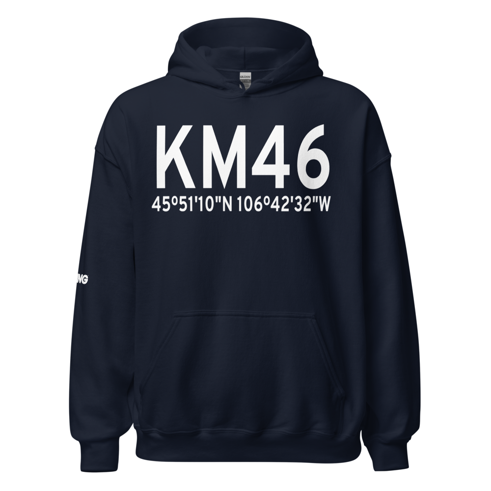 Colstrip Airport (KM46) ICAO Hoodie Sweatshirt 