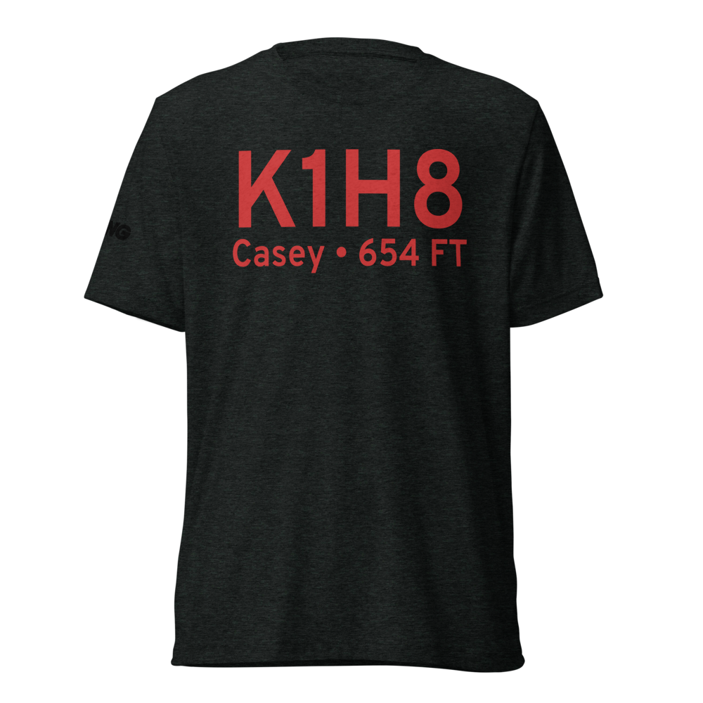 Casey Municipal Airport (K1H8) ICAO Tri-blend T-Shirt 