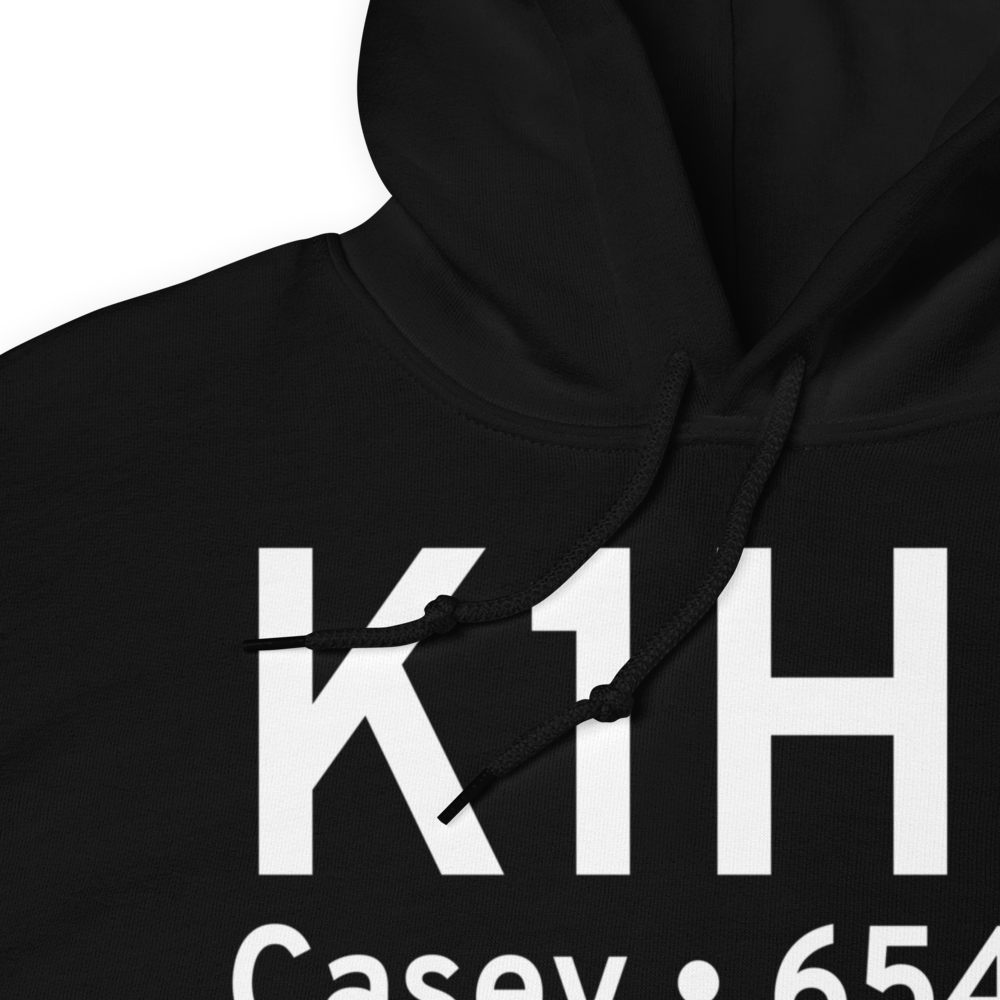 Casey Municipal Airport (K1H8) ICAO Hoodie Sweatshirt 