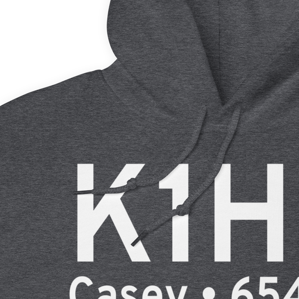 Casey Municipal Airport (K1H8) ICAO Hoodie Sweatshirt 