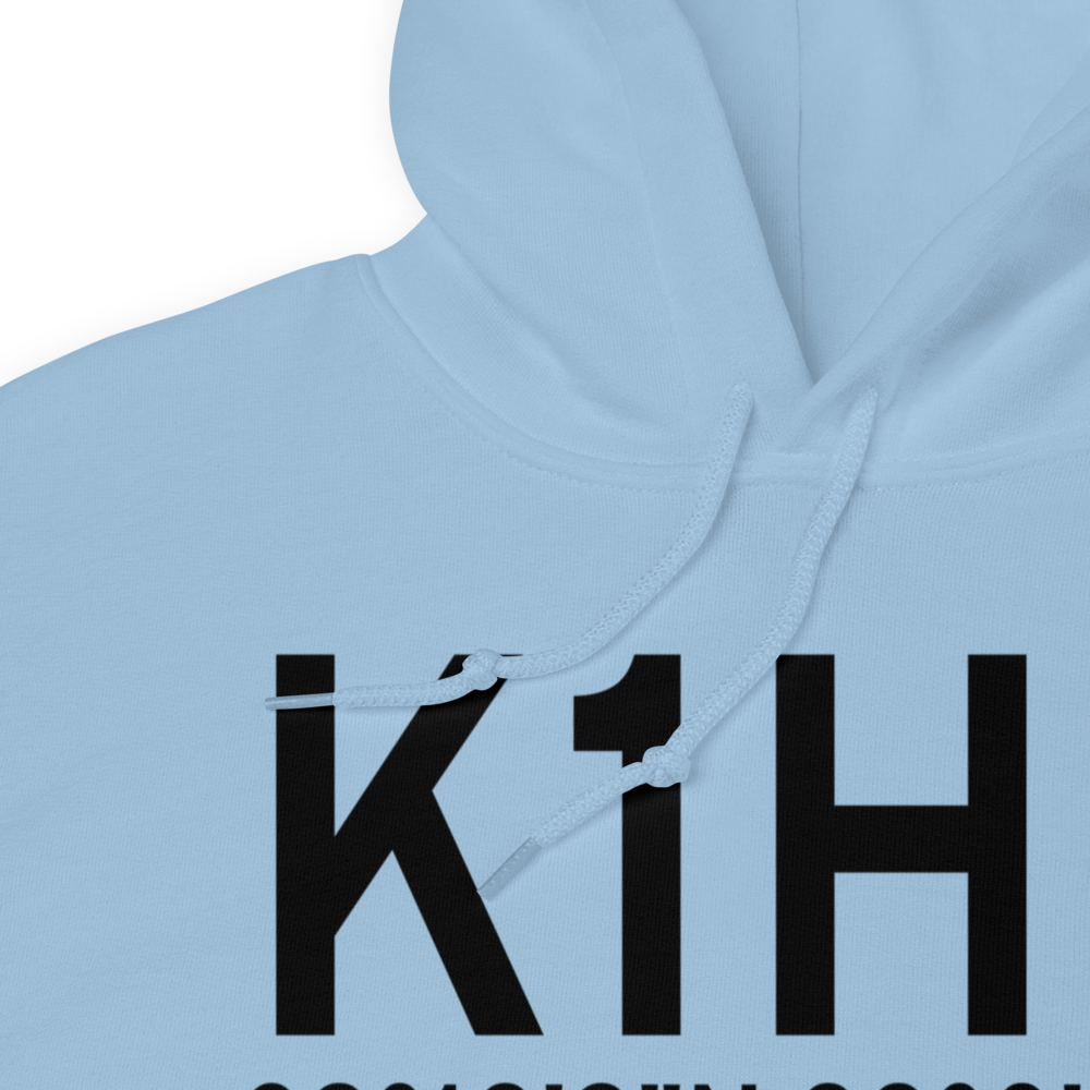 Casey Municipal Airport (K1H8) ICAO Hoodie Sweatshirt 