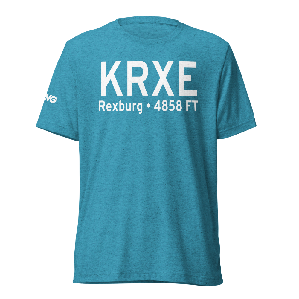 Rexburg Madison County Airport (KRXE) ICAO Tri-blend T-Shirt 