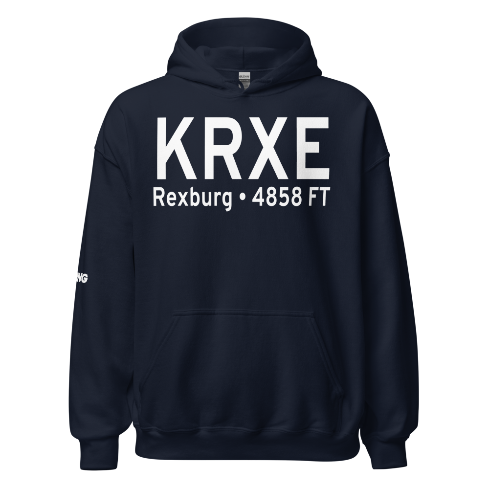 Rexburg Madison County Airport (KRXE) ICAO Hoodie Sweatshirt 