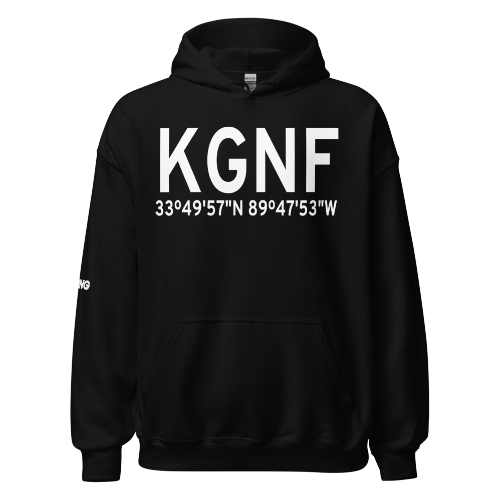 Grenada Municipal Airport (KGNF) ICAO Hoodie Sweatshirt 