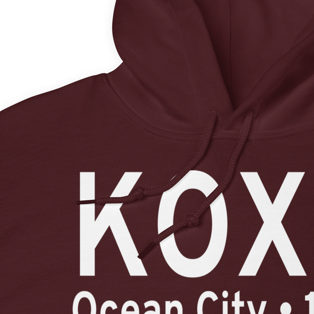 Ocean City Municipal Airport (KOXB) ICAO Hoodie Sweatshirt 