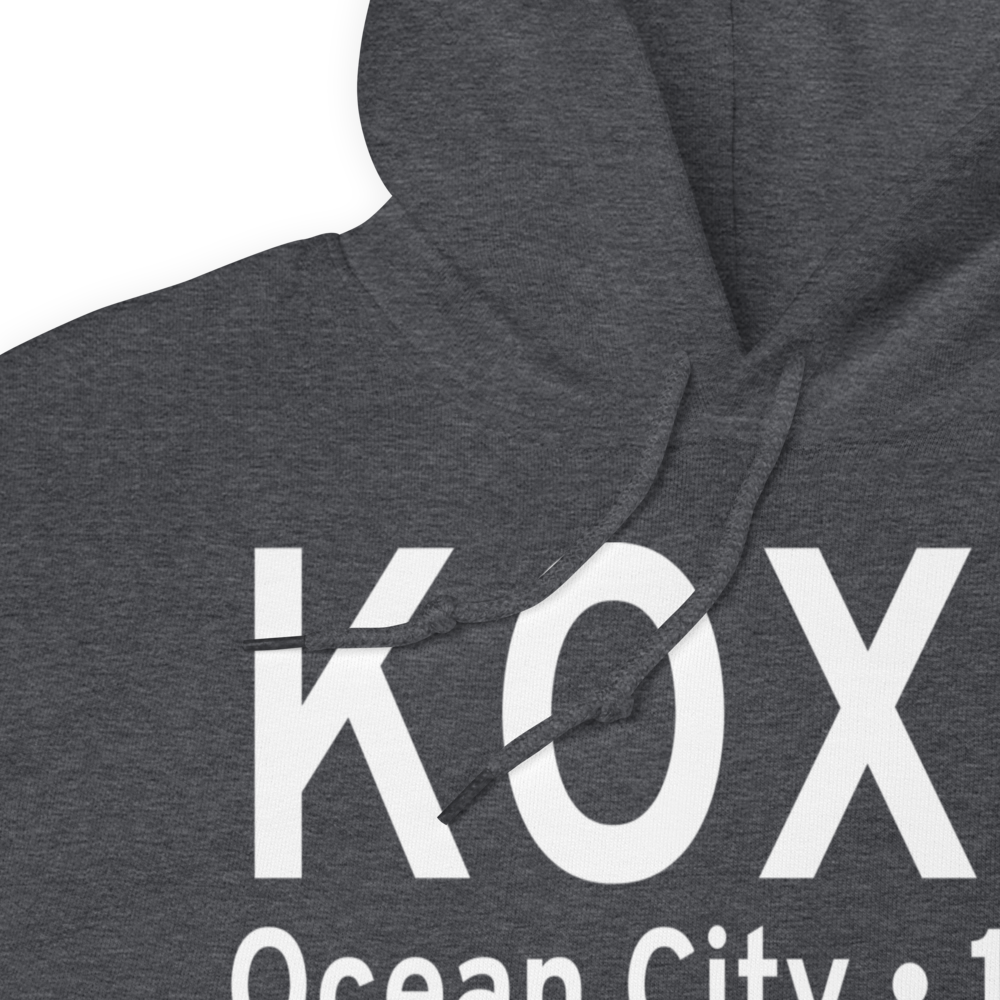 Ocean City Municipal Airport (KOXB) ICAO Hoodie Sweatshirt 