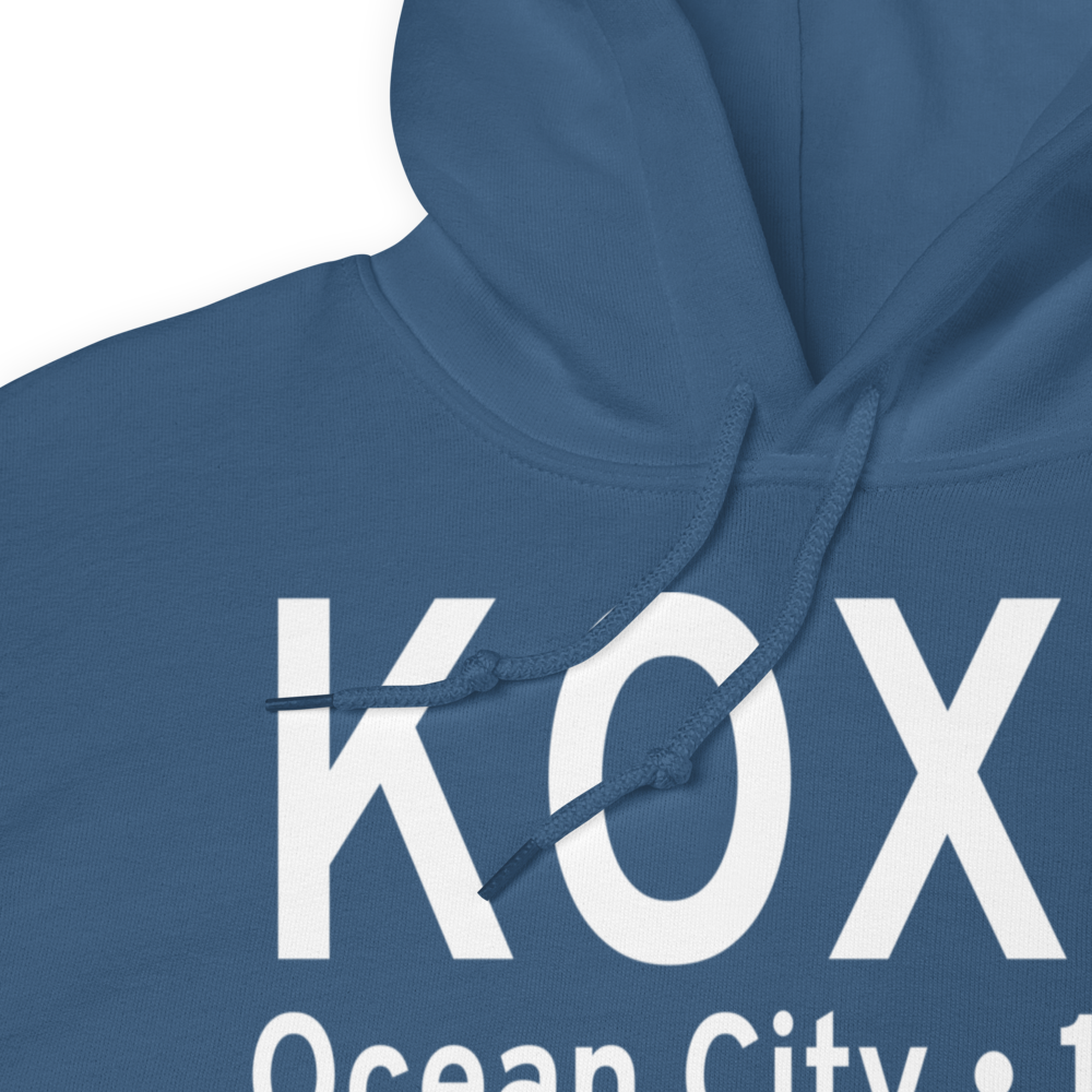 Ocean City Municipal Airport (KOXB) ICAO Hoodie Sweatshirt 